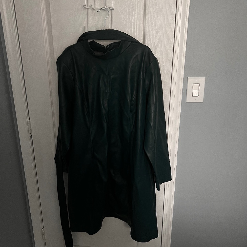 Faux Leather Dress 👗